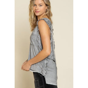 Criss-cross Lace-up Open Back Tank Top