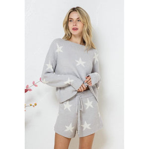 Star Print Top and Short Set