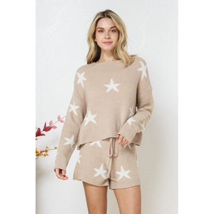 Star Print Top and Short Set