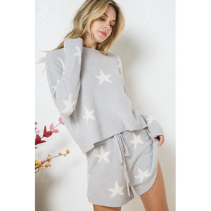 Star Print Top and Short Set