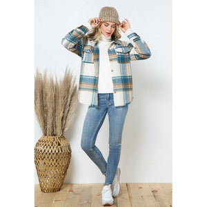 Yarn Dyed Plaid Shirt Jacket Shacket