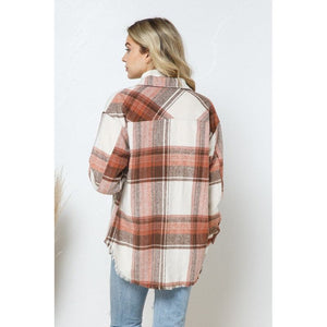 Yarn Dyed Plaid Shirt Jacket Shacket