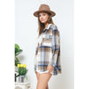 Yarn Dyed Plaid Shirt Jacket Shacket