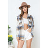 Yarn Dyed Plaid Shirt Jacket Shacket