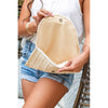 Fold Over Straw Clutch