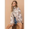 Frayed Aztec Western Shacket