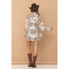 Frayed Aztec Western Shacket