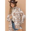 Frayed Aztec Western Shacket