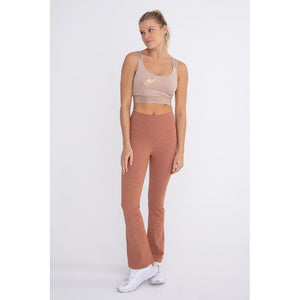 Flare Swoop Back High-Waisted Leggings