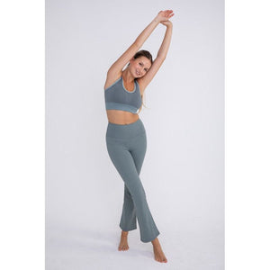 Flare Swoop Back High-Waisted Leggings