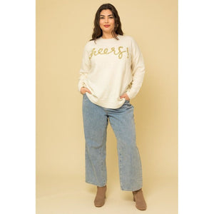 Plus Size Cheers Pullover Sweater