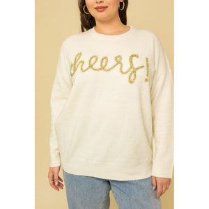 Plus Size Cheers Pullover Sweater