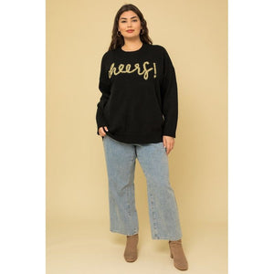 Plus Size Cheers Pullover Sweater