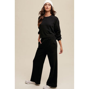 Knit Sweat Top and Pants Athleisure Lounge Sets