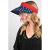 American Flag Roll up Sun Visor With Elastic Band