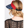 American Flag Roll up Sun Visor With Elastic Band