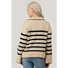 Stripe Pattern Knit Sweater