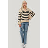 Stripe Pattern Knit Sweater