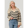 Stripe Pattern Knit Sweater