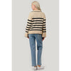 Stripe Pattern Knit Sweater