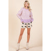 Stripe Argyle Knit Sweater