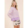 Stripe Argyle Knit Sweater