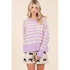 Stripe Argyle Knit Sweater