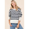 Stripe Argyle Knit Sweater