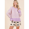 Stripe Argyle Knit Sweater