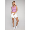 Ribbed Scoop Neck Cropped Sleeveless Top