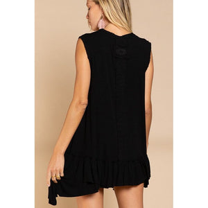 Sleeveless Ruffle Hem Dress