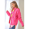 Washed Soft Comfy Quilting Zip Closure Jacket