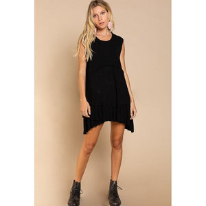 Sleeveless Ruffle Hem Dress