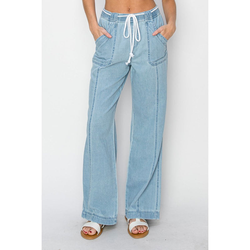 RISEN High Rise Straight Jeans