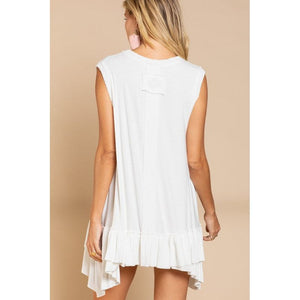 Sleeveless Ruffle Hem Dress