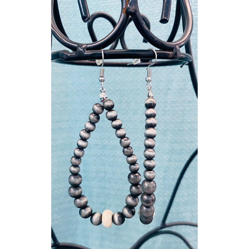 Western Ivory and Silver Earrings