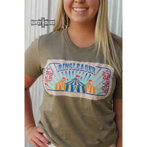 western apparel, western graphic tee, graphic western tees, wholesale clothing, western wholesale, women's western graphic tees, wholesale clothing and jewelry, western boutique clothing, western women's graphic tee, ringleader graphic tee, western ringleader graphic tee, western rodeo tee, bright graphic tee, colorful graphic tee, rodeo graphic tee, colorful western graphic tee, western circus graphic tee