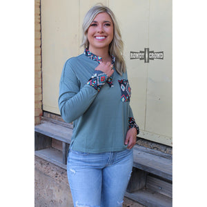 western blouse, western apparel, western boho, western aztec top, western top, western womens tops, womens western shirts, womens aztec top,  aztec print print top, western long sleeve, western wear, western wholesale apparel, womens western wholesale, cowgirl tops, western attire, western fashion, western clothing, western wholesale, wholesale clothing, womens western blouse