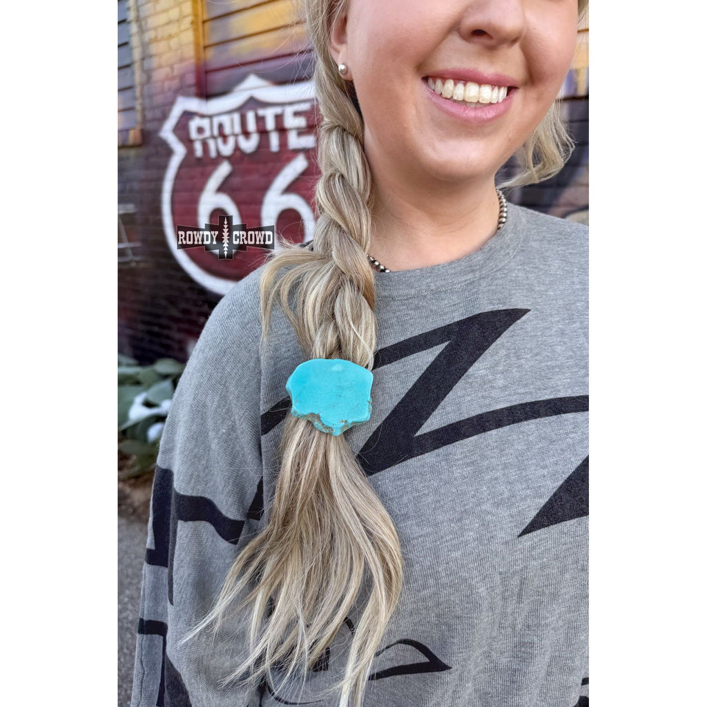 Turquoise Rock Ponytail Holder