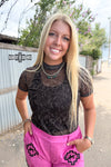 Lariat Mesh Top