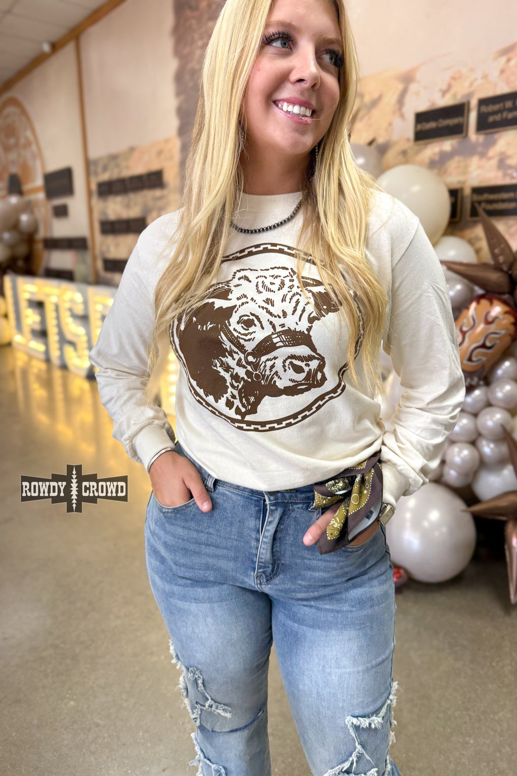Happy Hereford Long Sleeve Tee