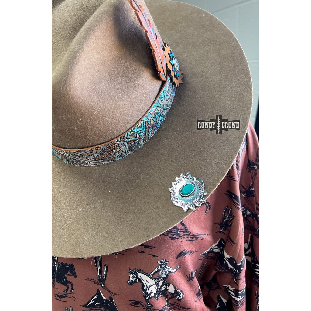 Calico Concho Hat Pin