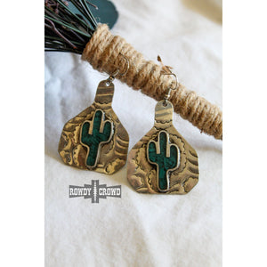 Cactus Tag Earrings