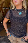 Lariat Mesh Top
