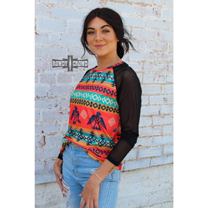 Guadalupe Mesh Sleeve Top