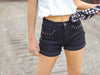 BLACK- Shenandoah Stud Shorts