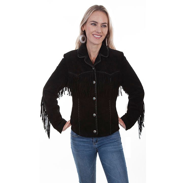 Black Suede Fringe Jacket