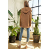 Solid Long Sleeve Zipper Front Hoodie Jacket