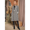 Textured Knit Tweed Double Button Coat Jacket