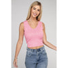 Ribbed Scoop Neck Cropped Sleeveless Top